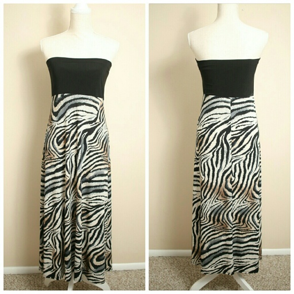Dress Barn Dresses & Skirts - 🆕Dressbarn Leopard Strapless Maxi Dress NWOT